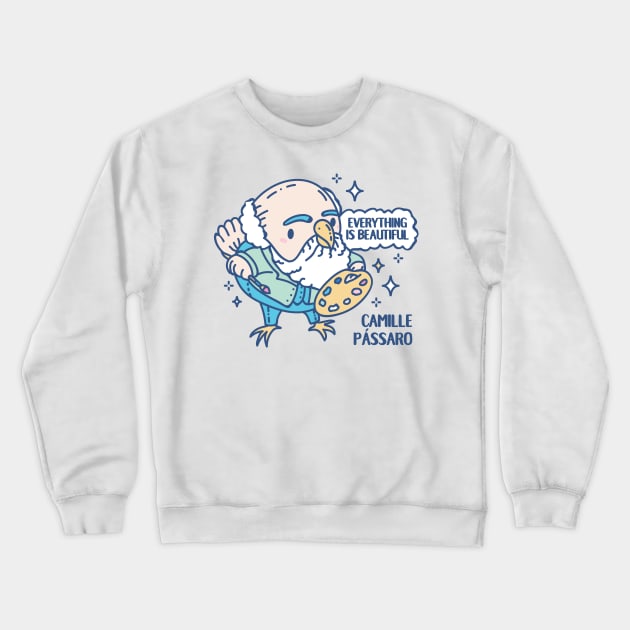 Camille Pássaro Funny Artist Animal pun Crewneck Sweatshirt by SPIRIMAL